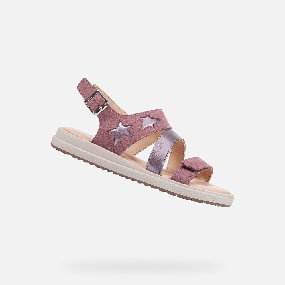 Geox Sandals Pink Rebecca - Geox Girls Shoes - HQPTVF685